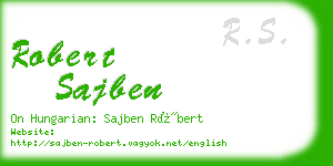 robert sajben business card